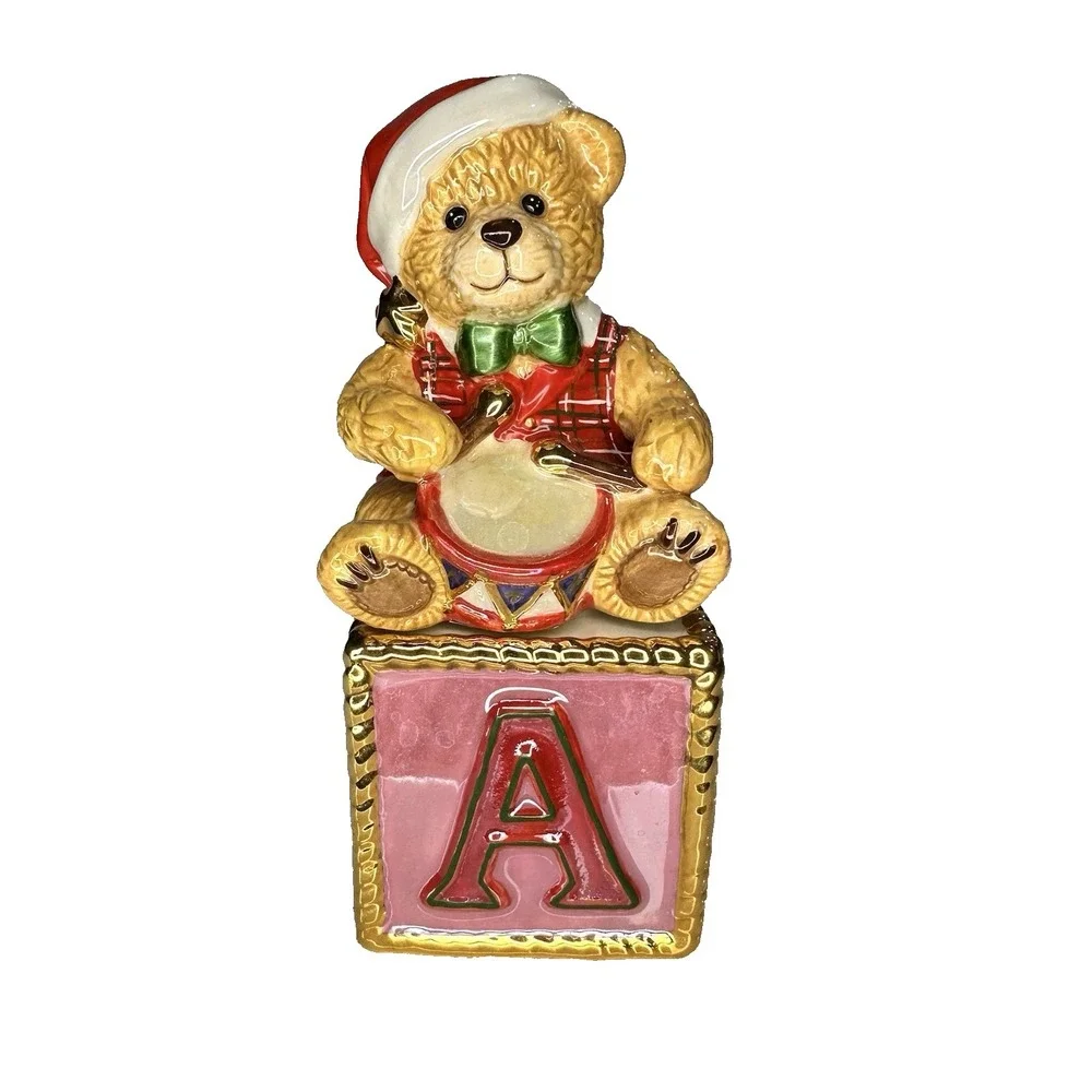 Christopher Radko Noel Bear‎ Salt & Pepper Shaker 🎄 Retired – Pre‑Owned Good